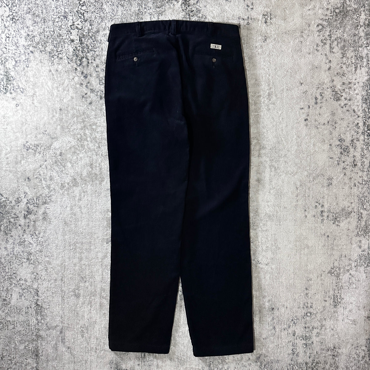 Polo by Ralph Lauren Andrew Pant Black Wide Wale Corduroy Pleated Pants