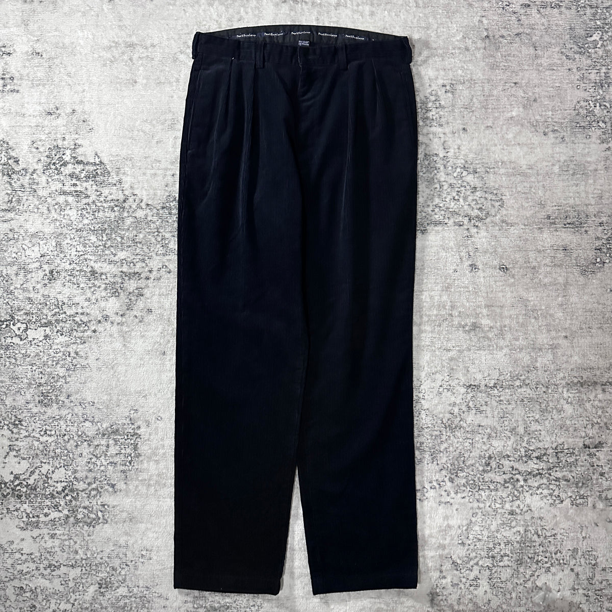 Polo by Ralph Lauren Andrew Pant Black Wide Wale Corduroy Pleated Pants