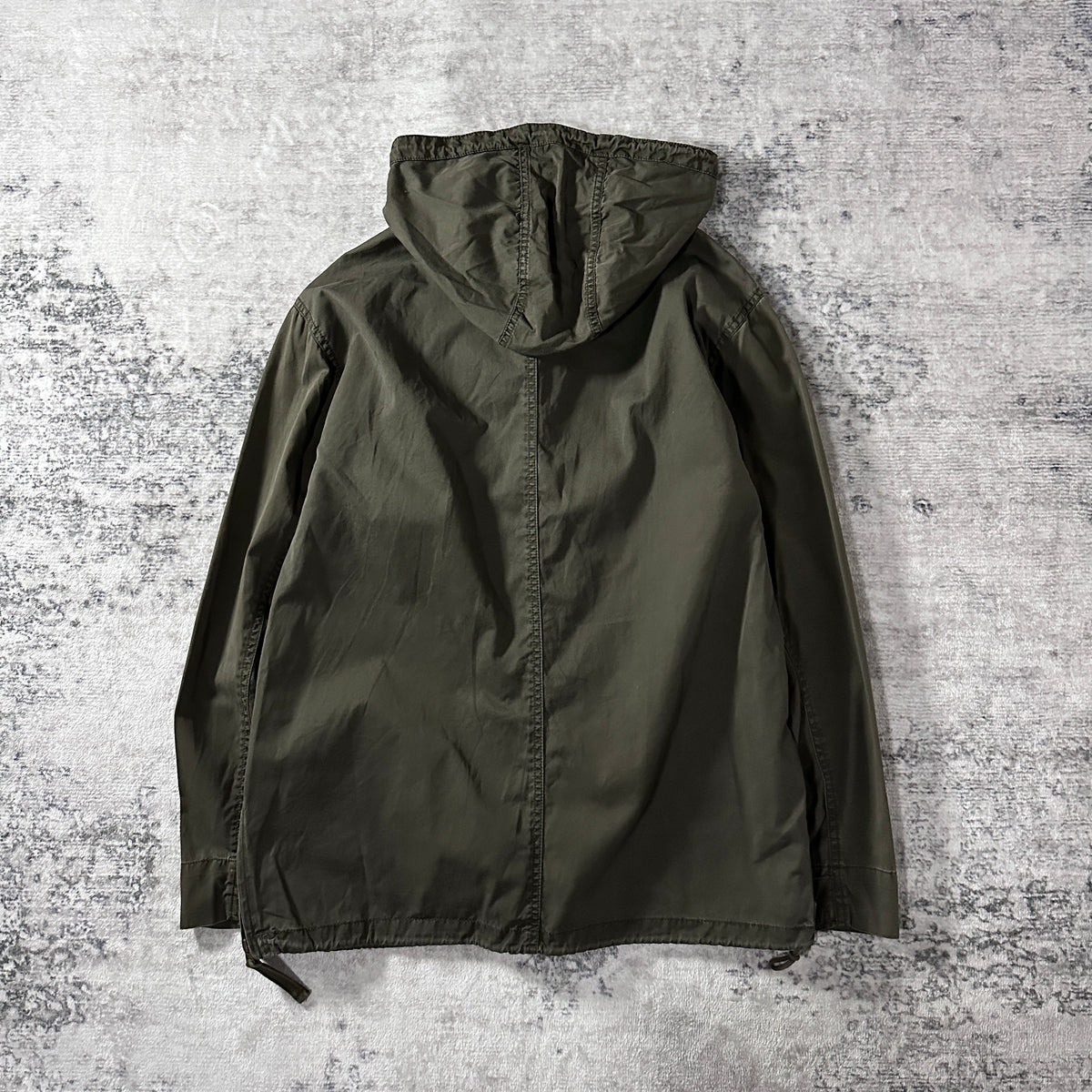 Old Navy Khaki Cotton Hooded Anorak Pullover Size M