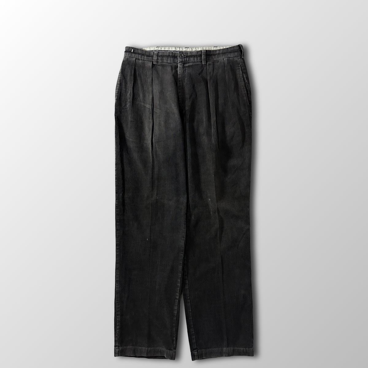Polo by Ralph Lauren Andrew Pant Gray Brown Wide Wale Corduroy Pleated Pants Size 36x34