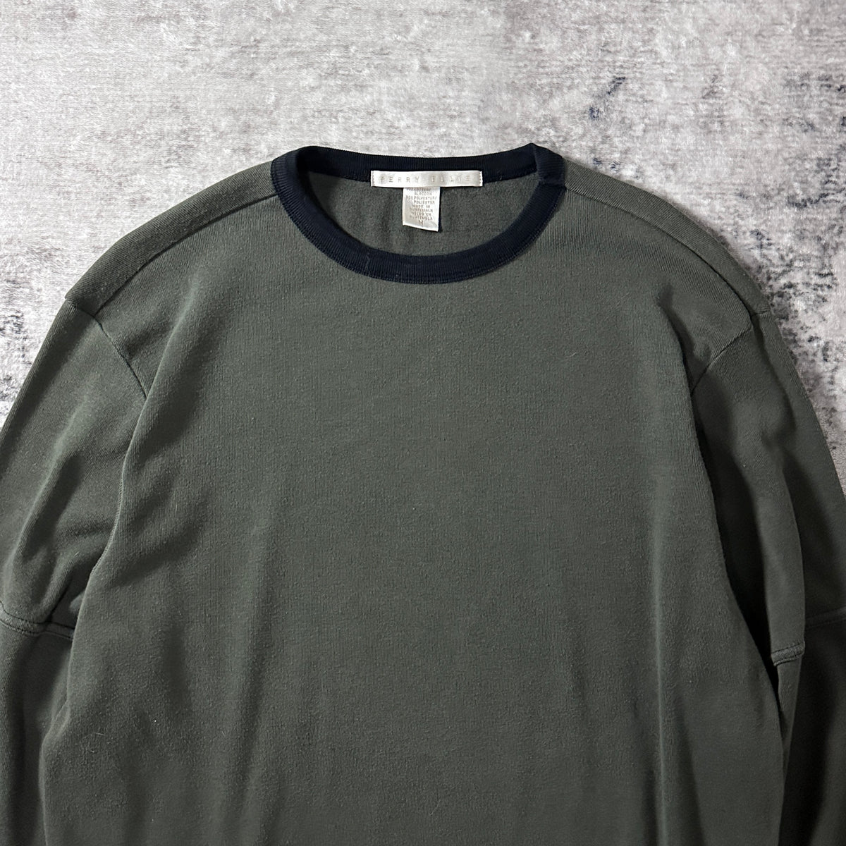 Perry Ellis Khaki Long Sleeve T-Shirt Size M