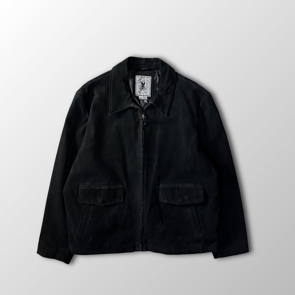 JLC American Classics Black Suede Leather Zip Blouson Size XL