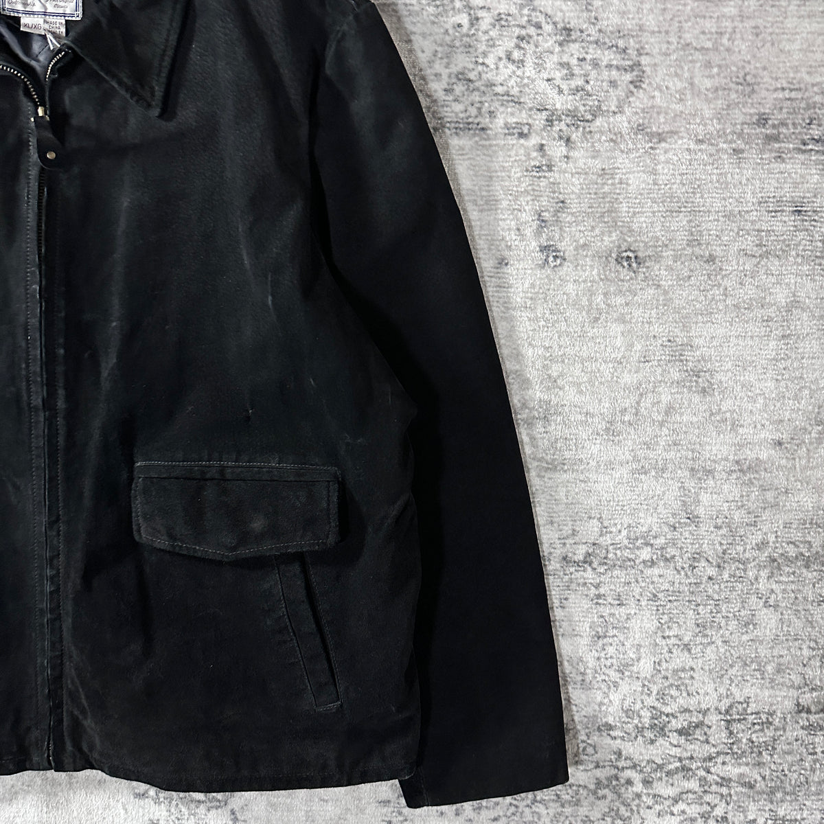 JLC American Classics Black Suede Leather Zip Blouson Size XL
