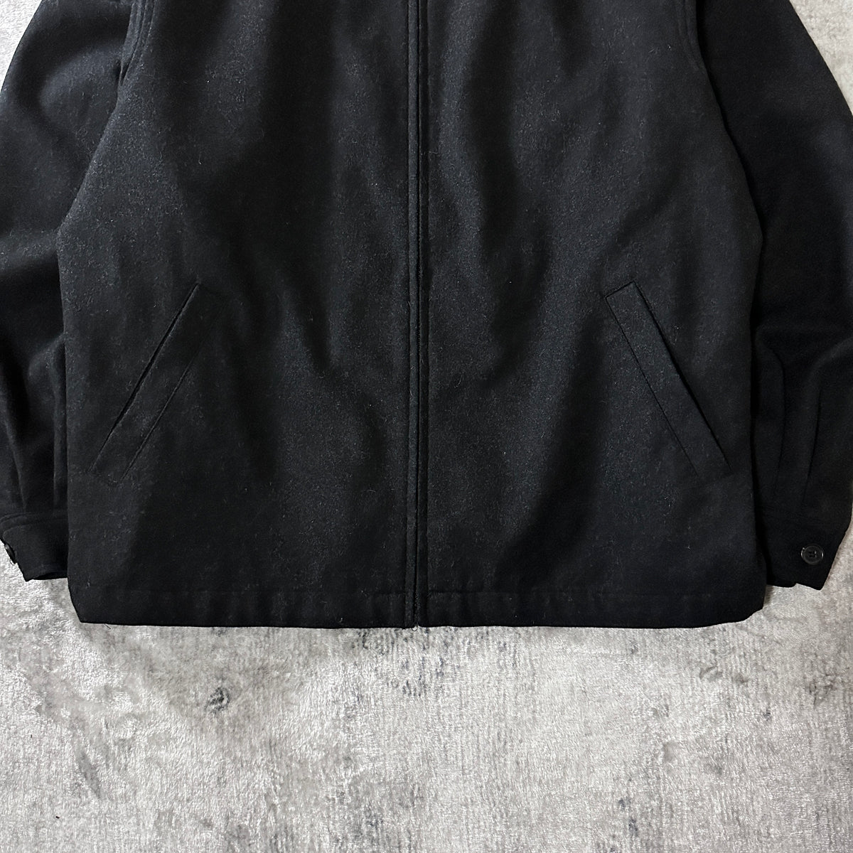 Jos. A. Bank Black Wool Blend Zip Blouson Size L