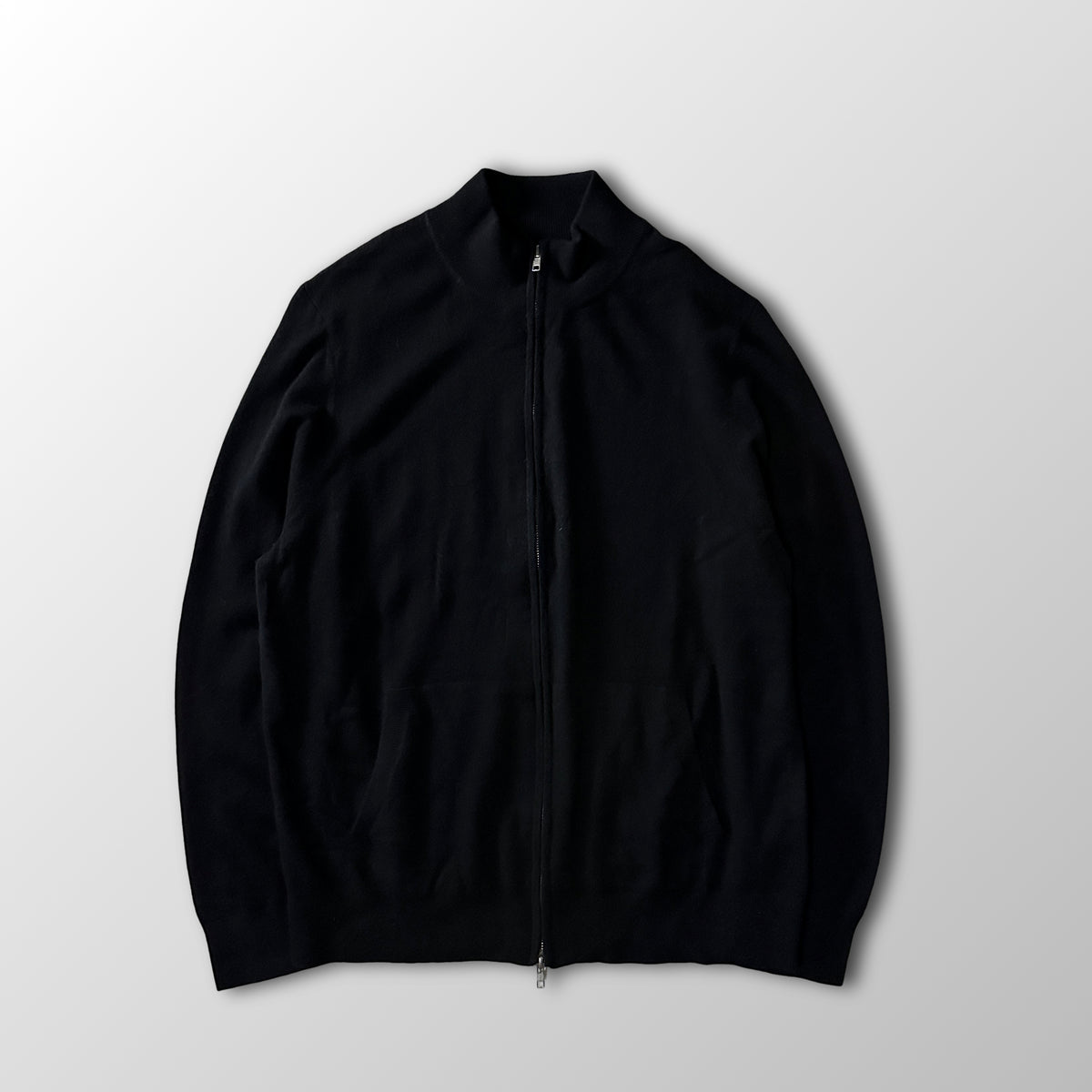 Quince Black 100% Cashmere Full Zip Sweater Size XL