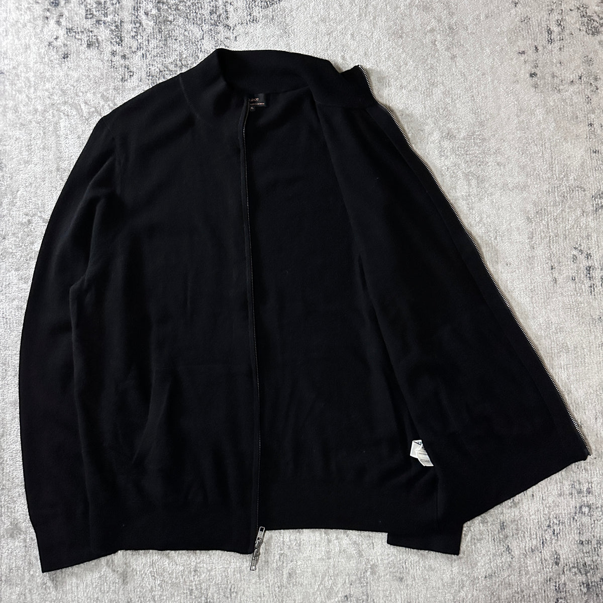 Quince Black 100% Cashmere Full Zip Sweater Size XL