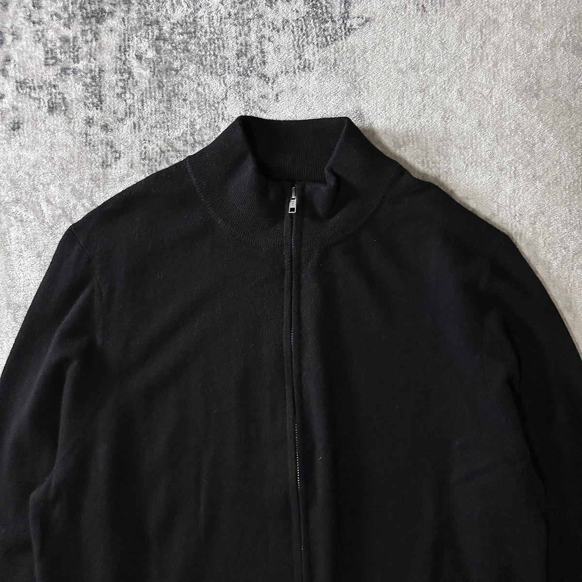 Quince Black 100% Cashmere Full Zip Sweater Size XL