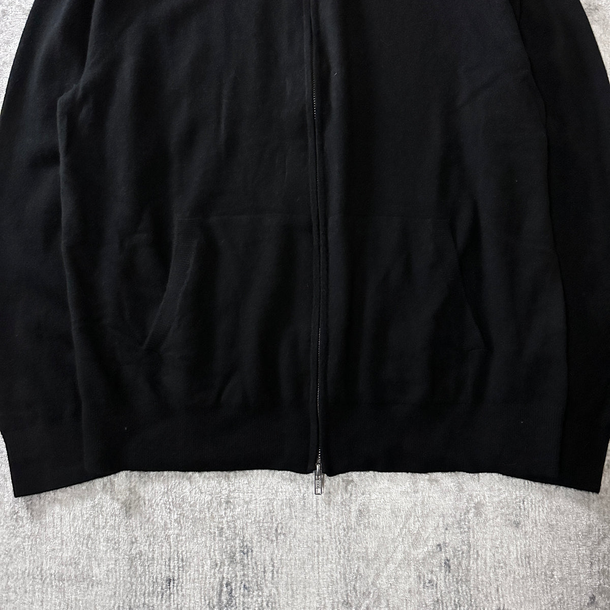 Quince Black 100% Cashmere Full Zip Sweater Size XL