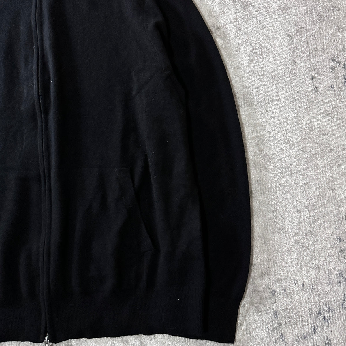 Quince Black 100% Cashmere Full Zip Sweater Size XL