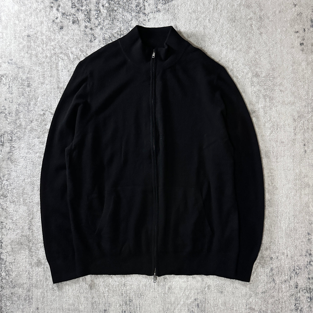 Quince Black 100% Cashmere Full Zip Sweater Size XL
