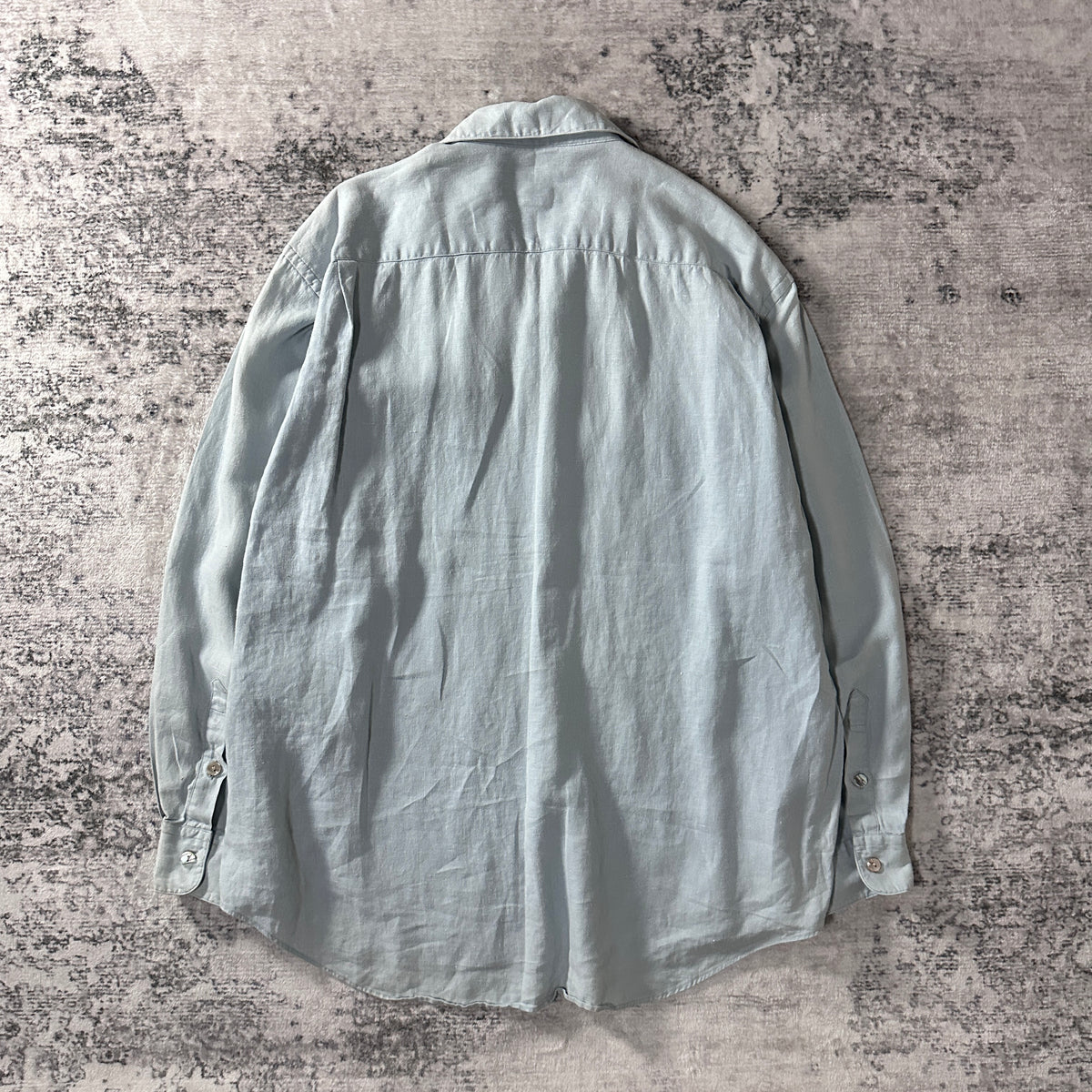 Barry Bricken Green 100% Linen Safari Shirt Size L