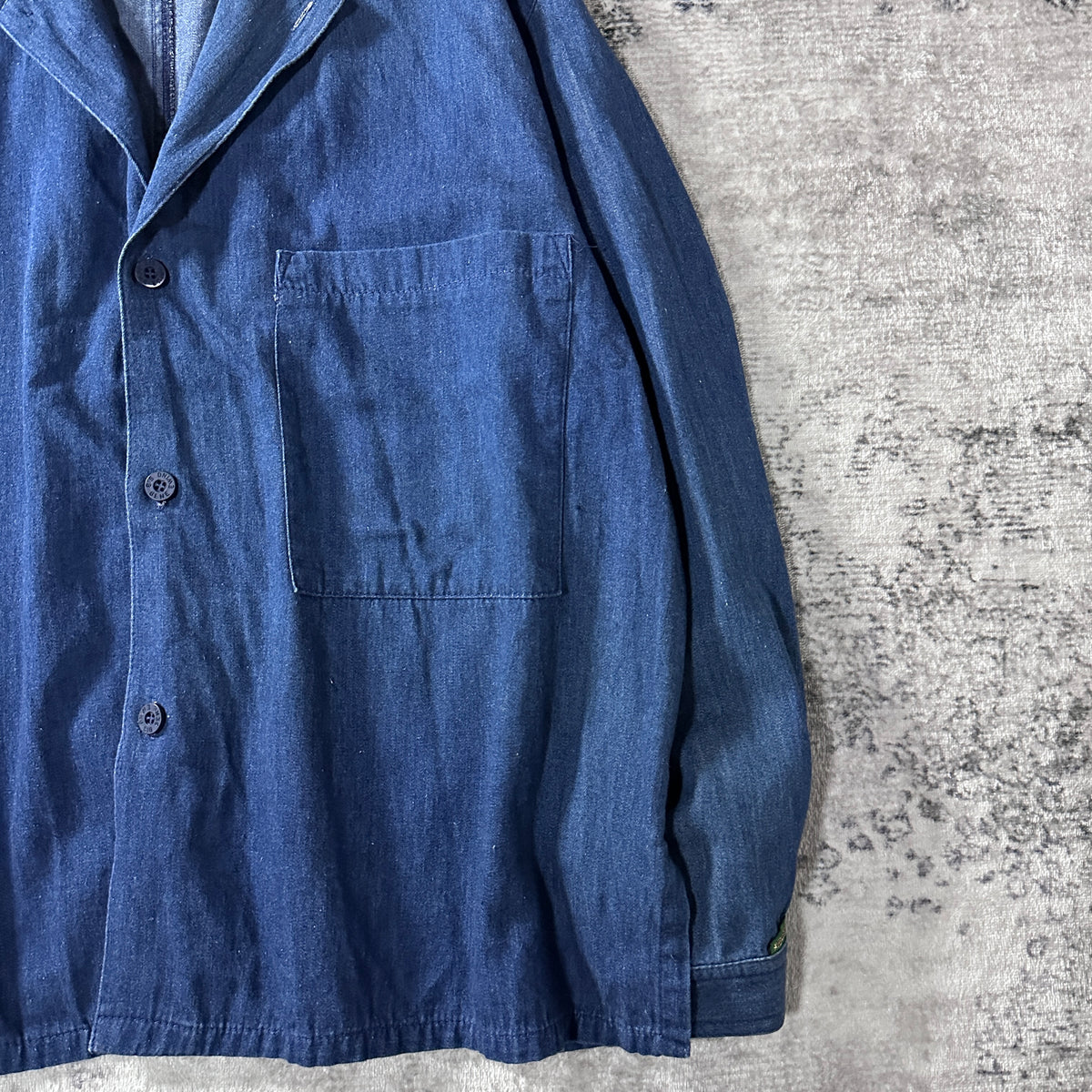 BIS by Gene Ewing Indigo Denim Tailored Jacket Made in USA Size S (Fits L)