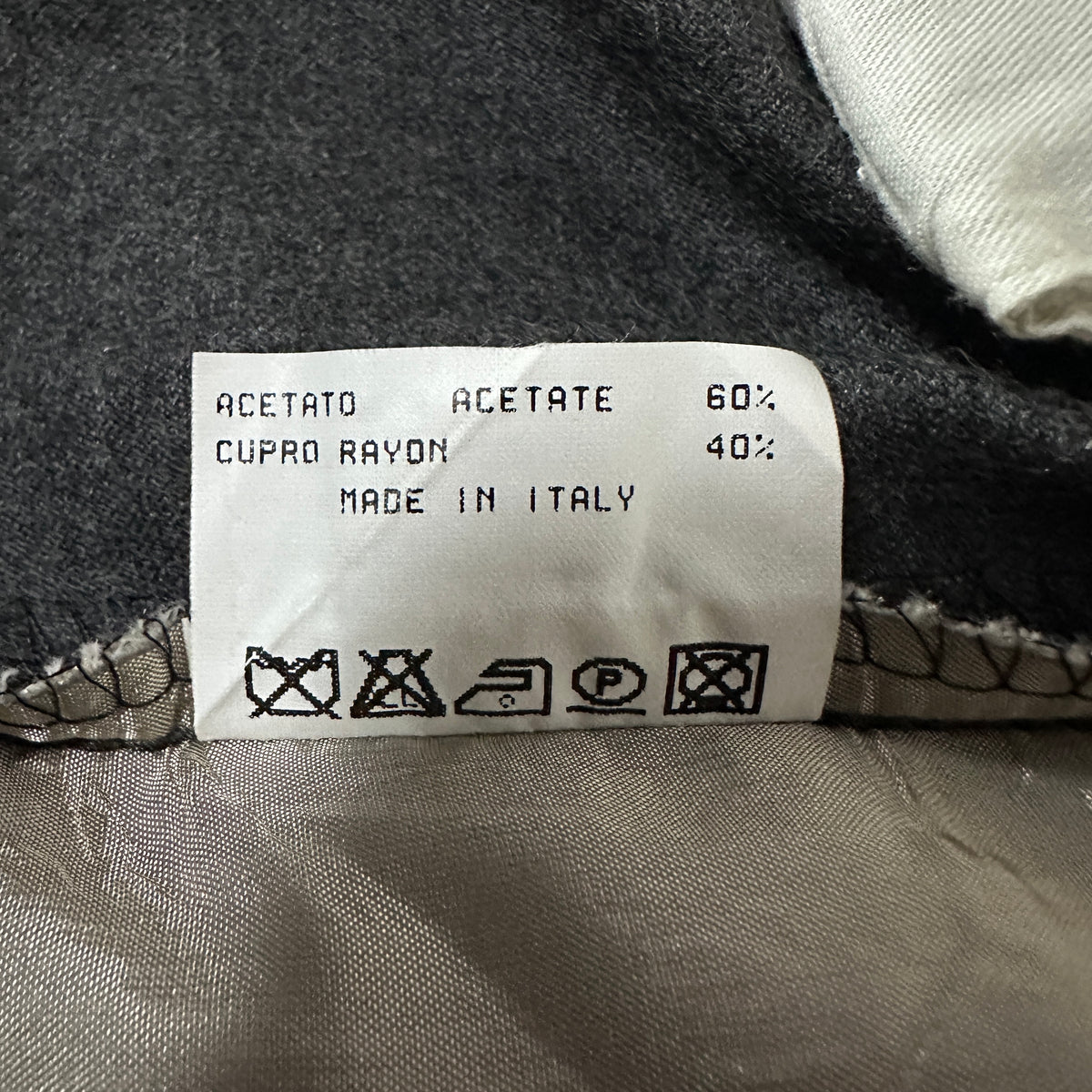 Zanella Gray 100% Virgin Wool Flannel Pleated Trousers Made in Italy