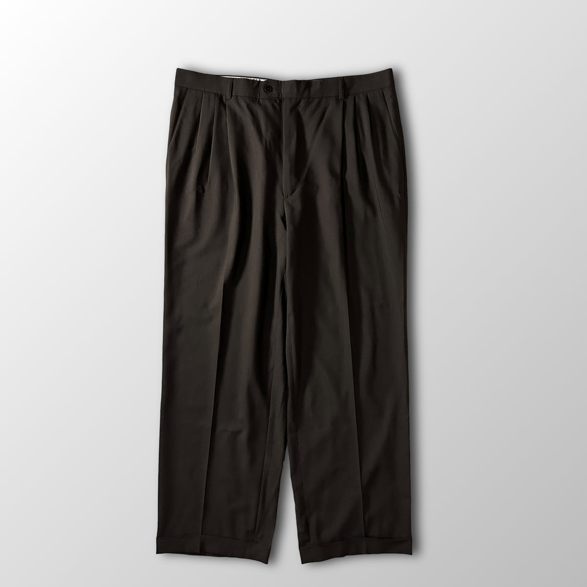 Zanella Brown Pleated Trousers Made in Italy Size 38