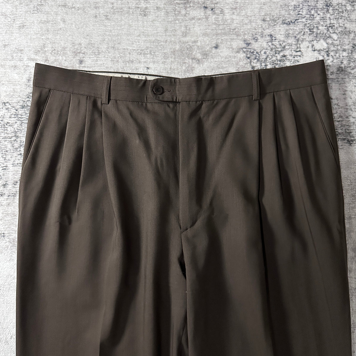 Zanella Brown Pleated Trousers Made in Italy Size 38