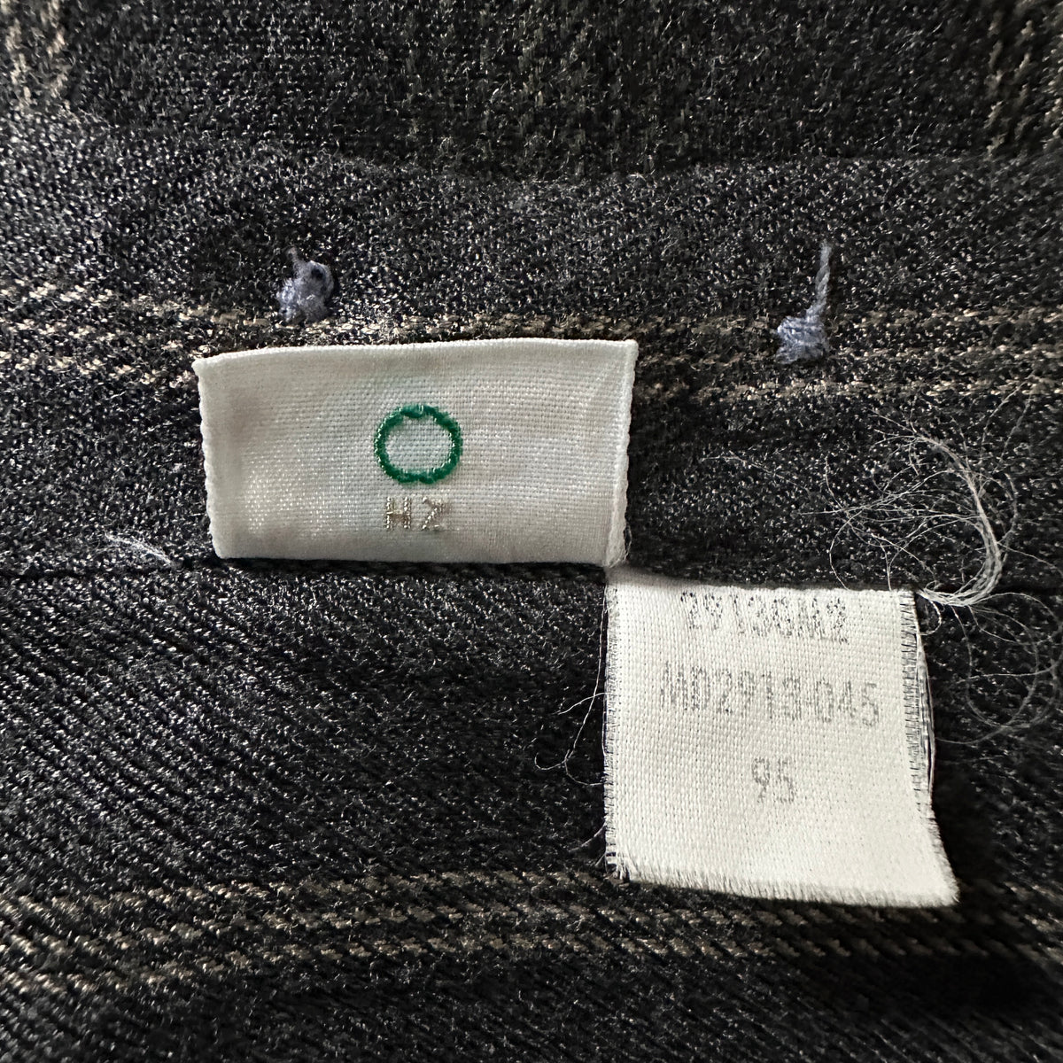 Perry Ellis Gray Stripe 100% Rayon Band Collar Shirt Size L