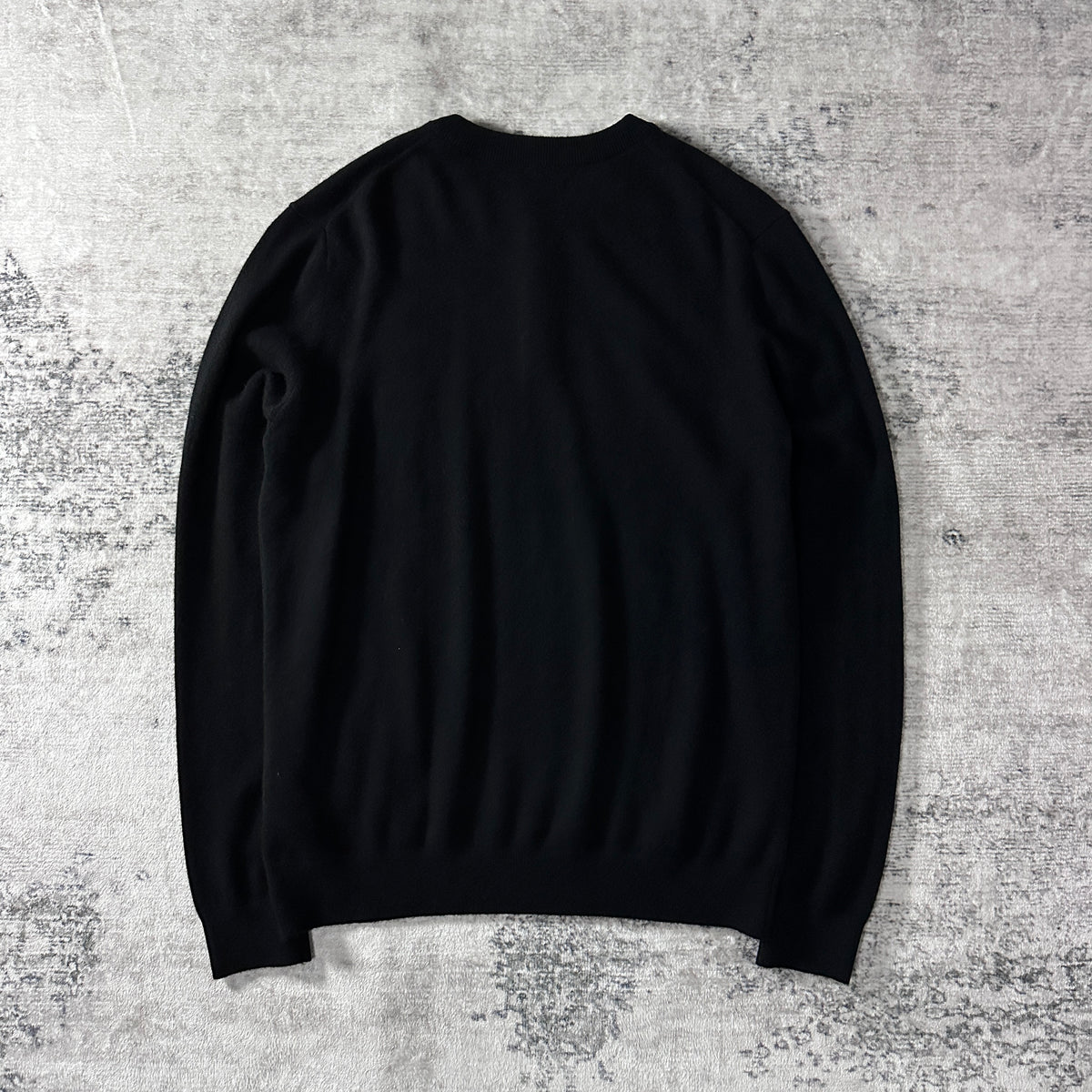 Quince Black 100% Cashmere Henley Sweater Size L