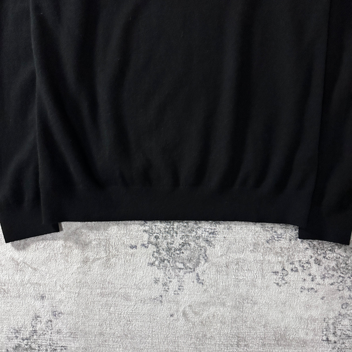Quince Black 100% Cashmere Henley Sweater Size L