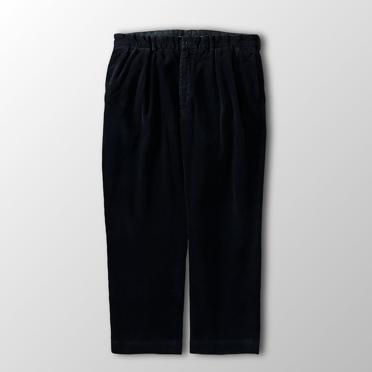 Polo by Ralph Lauren Andrew Pant Black Wide Wale Corduroy Pleated Pants Size W40