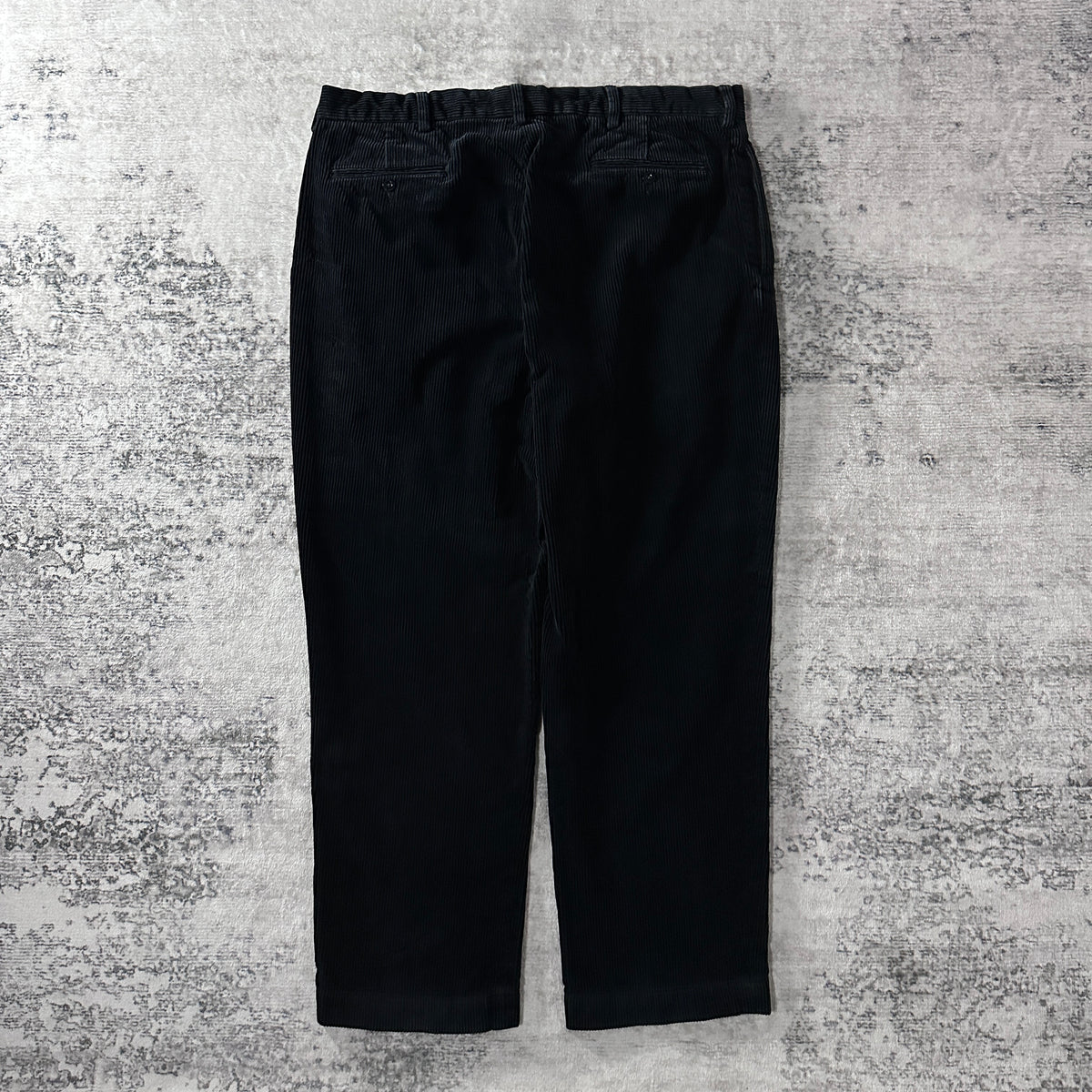 Polo by Ralph Lauren Andrew Pant Black Wide Wale Corduroy Pleated Pants Size W40