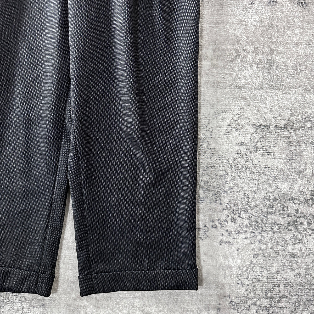 Zanella Black Gray 100% Virgin Wool Pleated Trousers Made in Italy Size 36