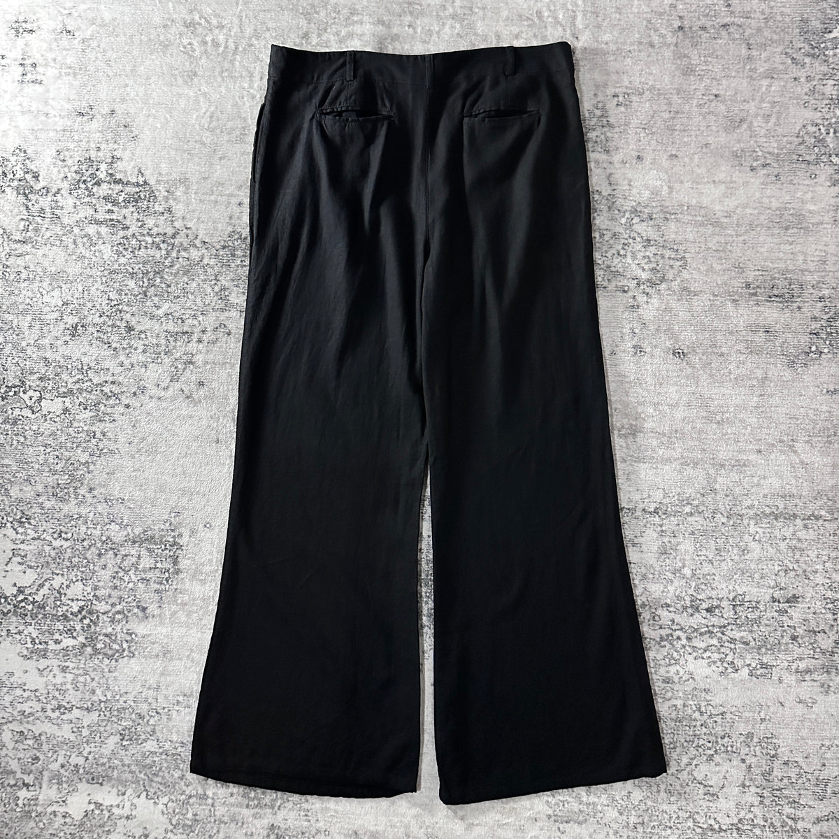 Anthropologie Black Wide Leg Pleated Trousers Size XL