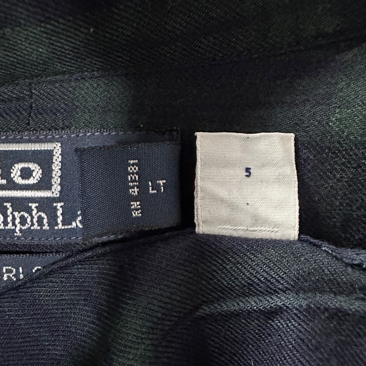 Polo by Ralph Lauren Marlowe Navy Check Cotton Wool Flannel Shirt Size M