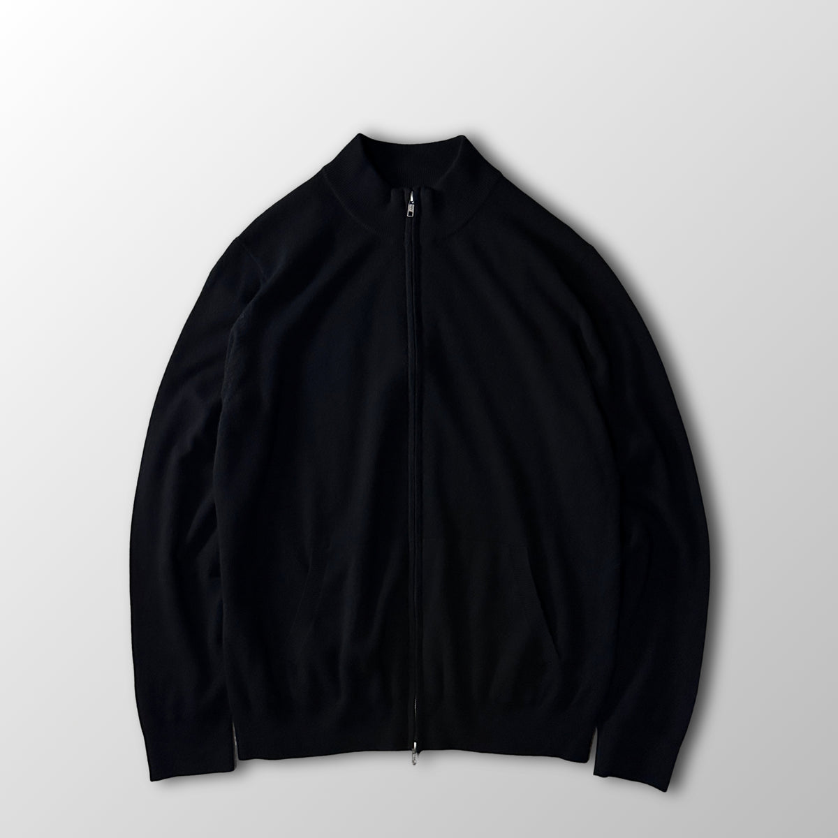 Quince Black 100% Cashmere Full Zip Sweater Size XL