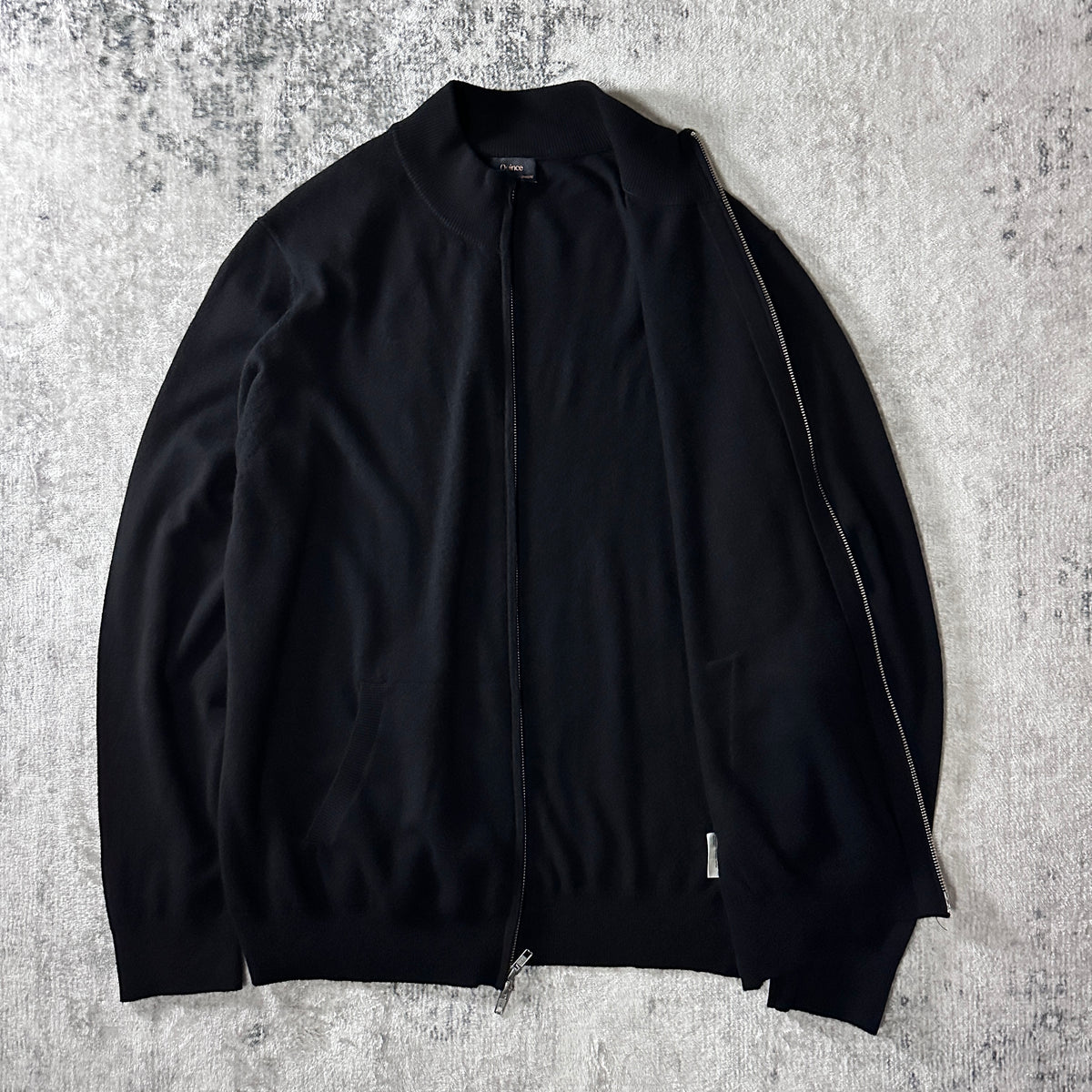 Quince Black 100% Cashmere Full Zip Sweater Size XL