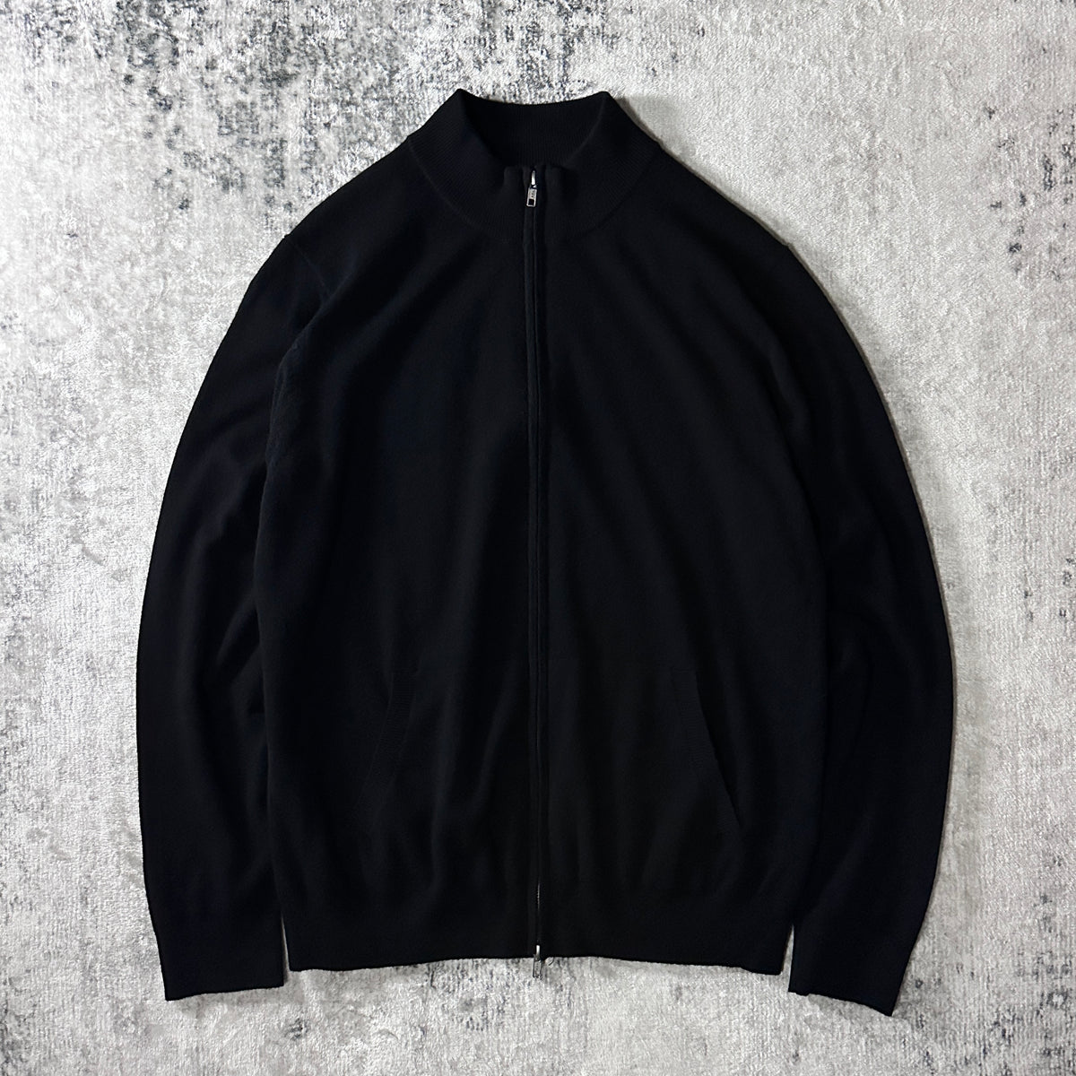 Quince Black 100% Cashmere Full Zip Sweater Size XL