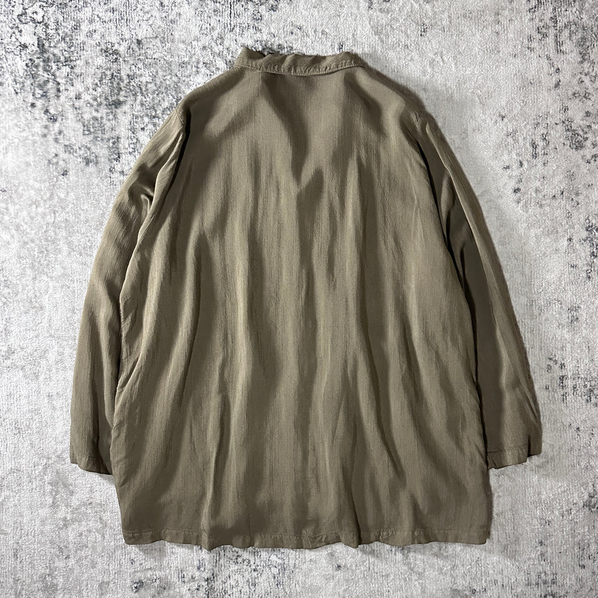 CP Shades Khaki 100% Rayon Long Shirt Size M