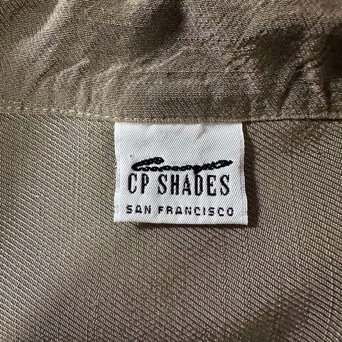 CP Shades Khaki 100% Rayon Long Shirt Size M