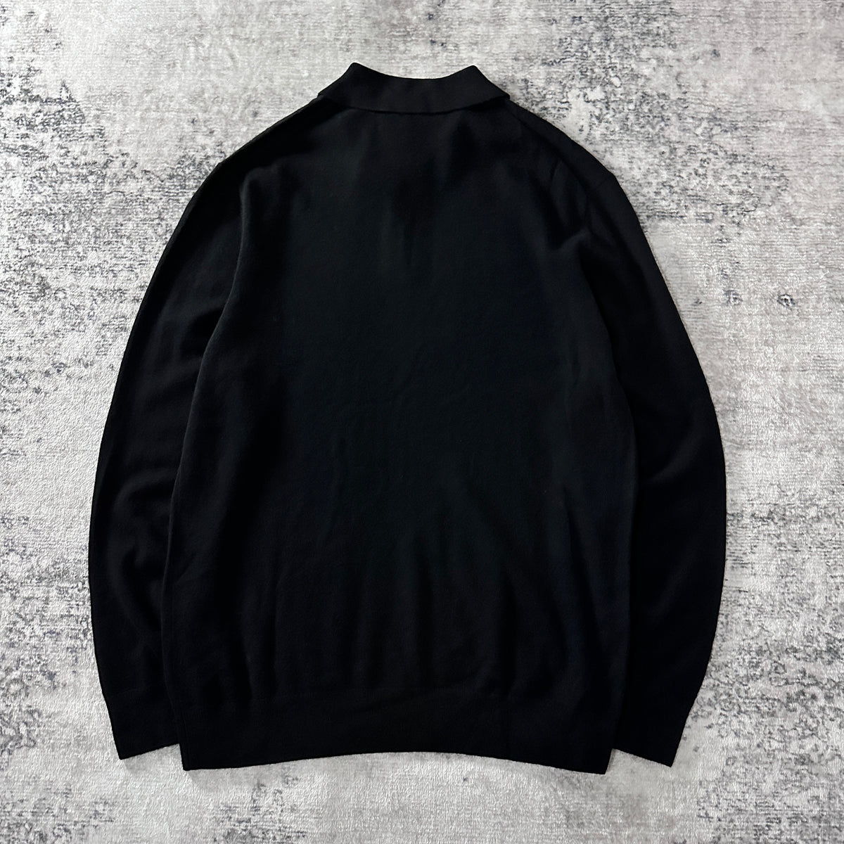 Quince Black 100% Cashmere Knit Polo Sweater Size XL