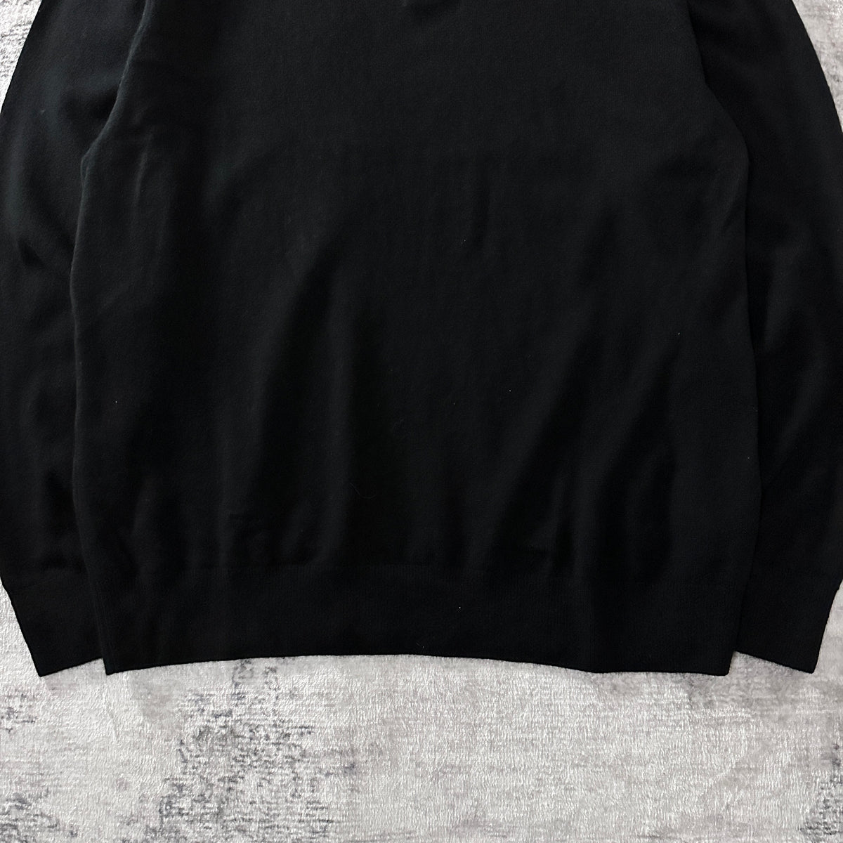 Quince Black 100% Cashmere Knit Polo Sweater Size XL