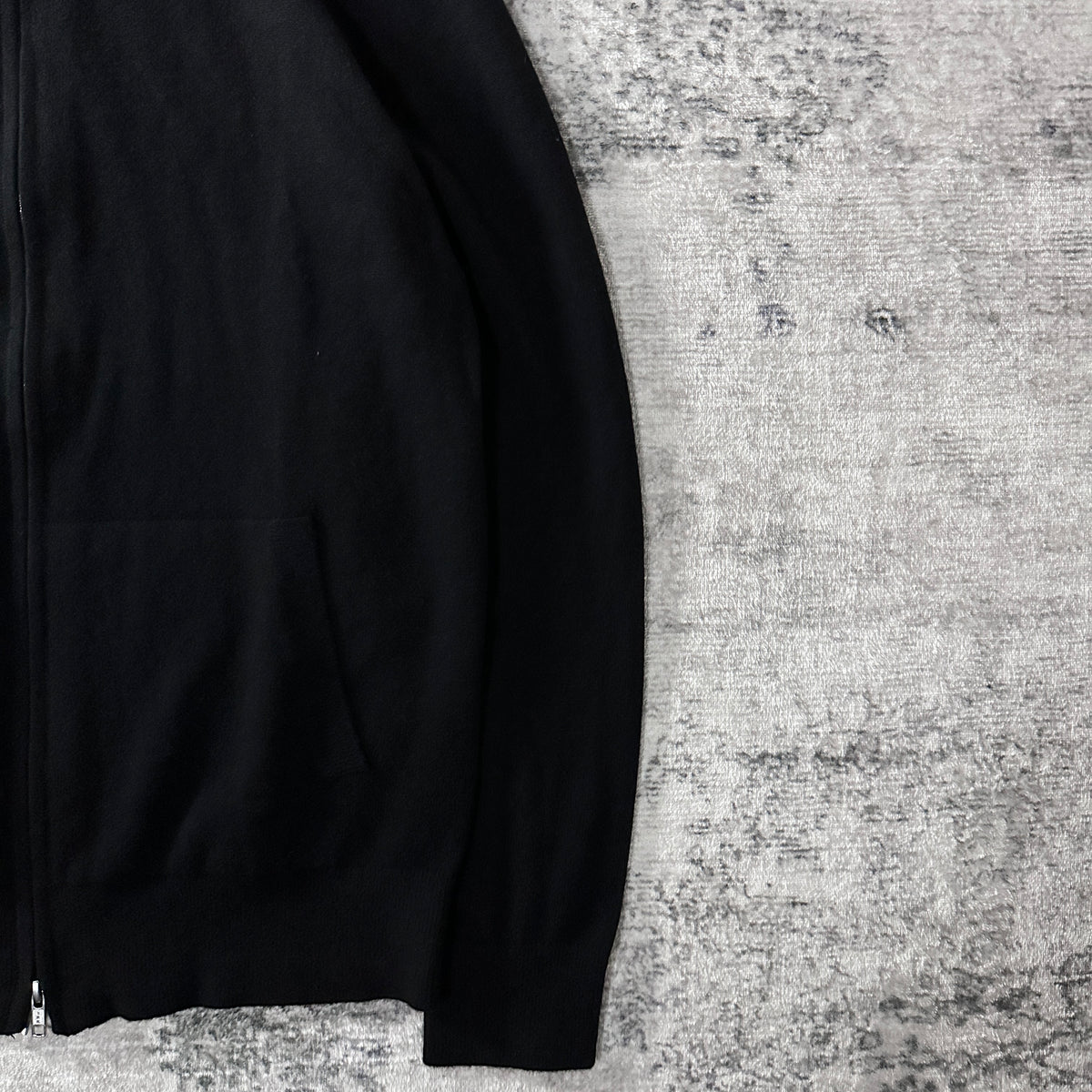 Quince Black 100% Cashmere Full Zip Sweater Size L