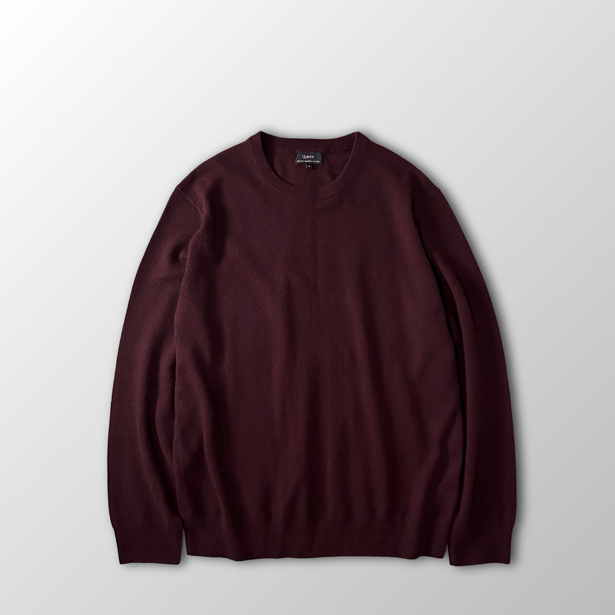 Quince Burgundy 100% Cashmere Crewneck Sweater Size XL