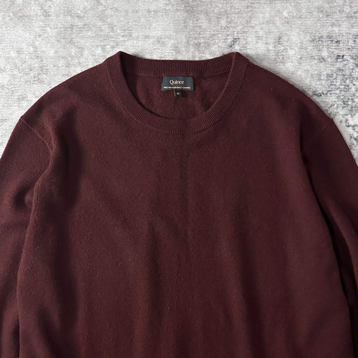 Quince Burgundy 100% Cashmere Crewneck Sweater Size XL