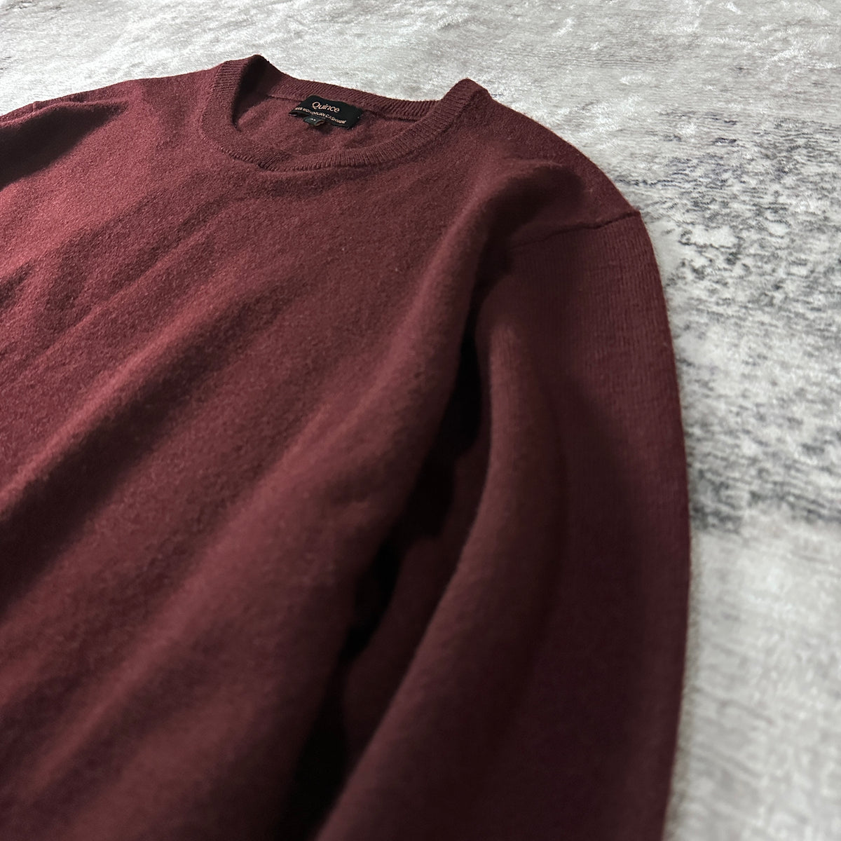 Quince Burgundy 100% Cashmere Crewneck Sweater Size XL