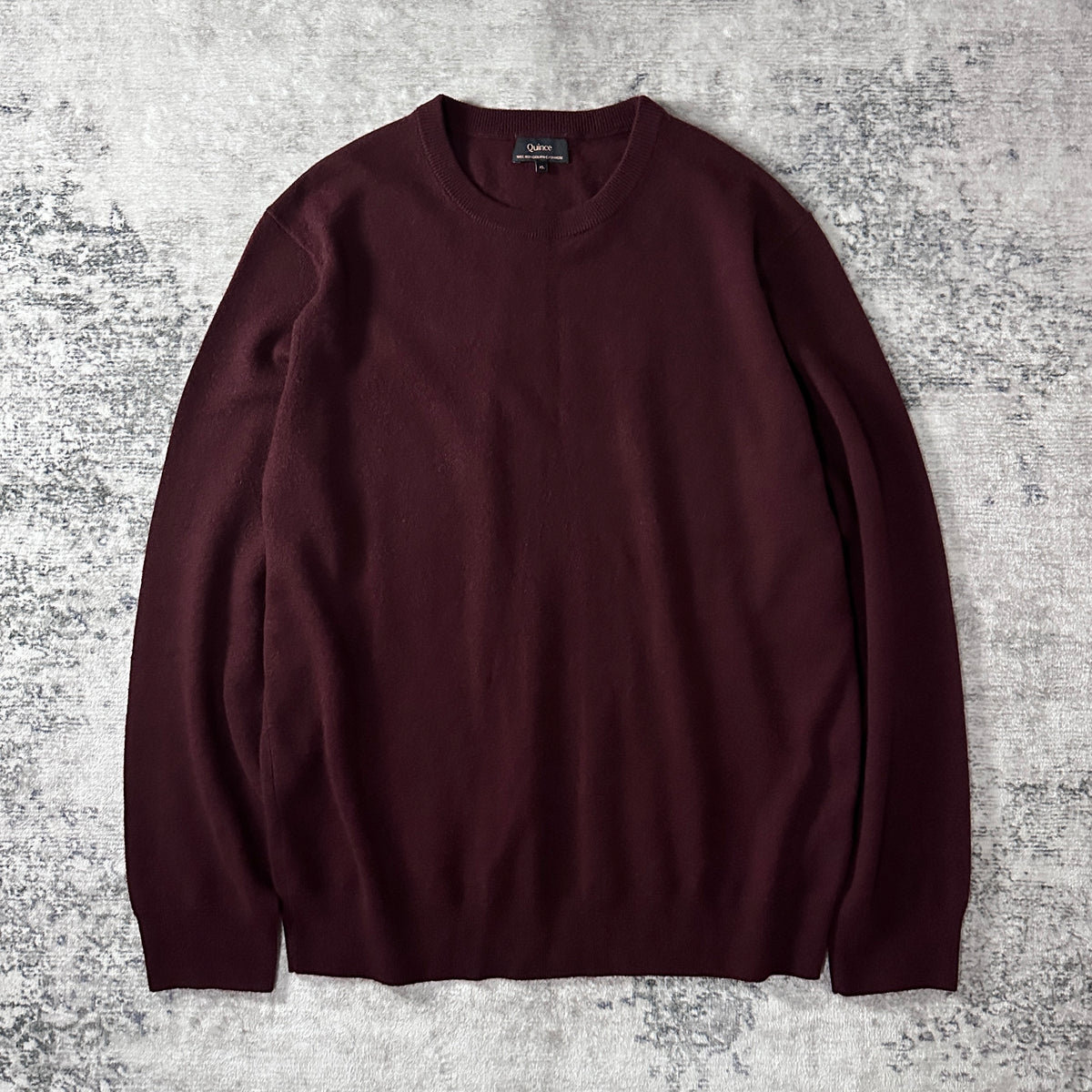 Quince Burgundy 100% Cashmere Crewneck Sweater Size XL