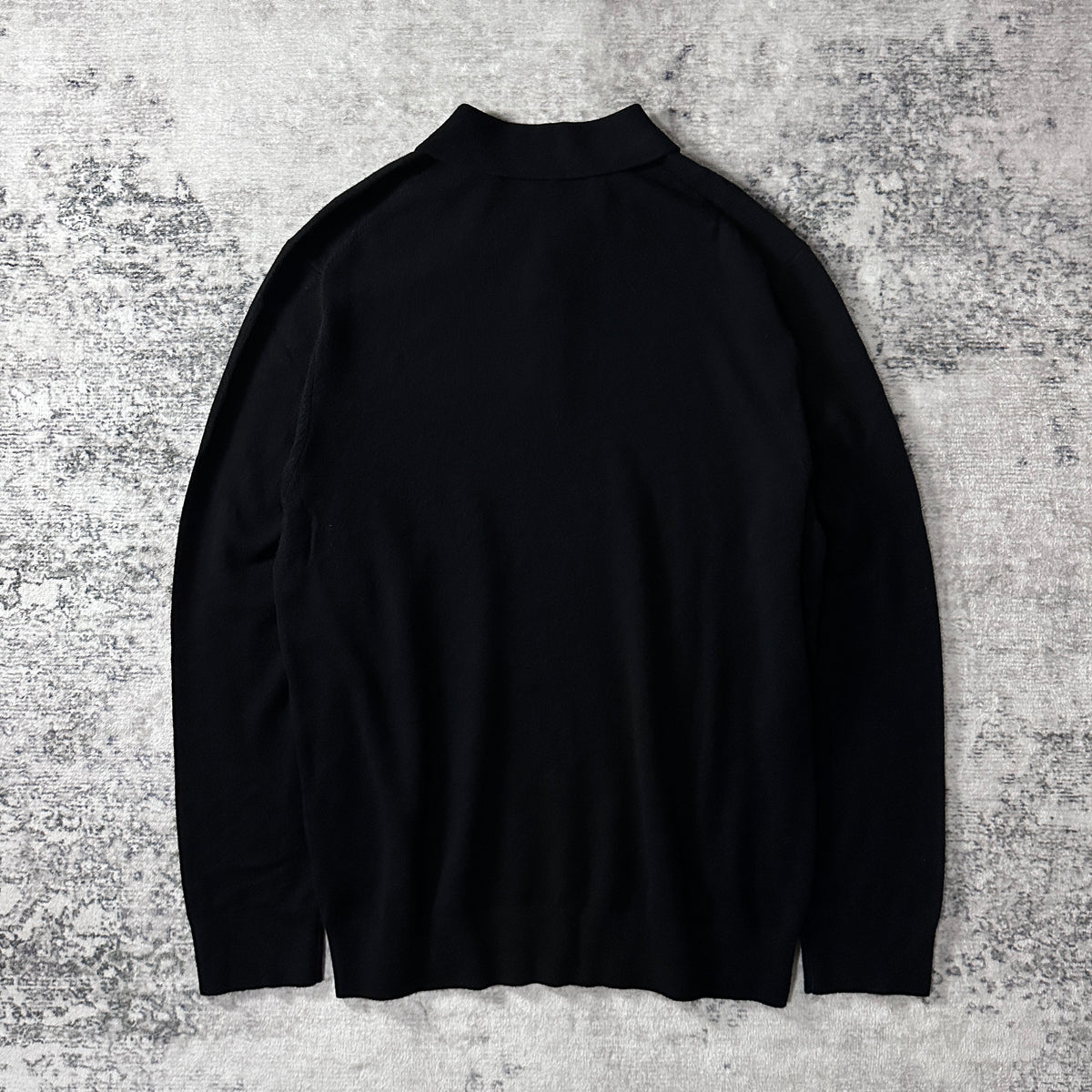 Quince Black 100% Cashmere Knit Polo Sweater Size XL