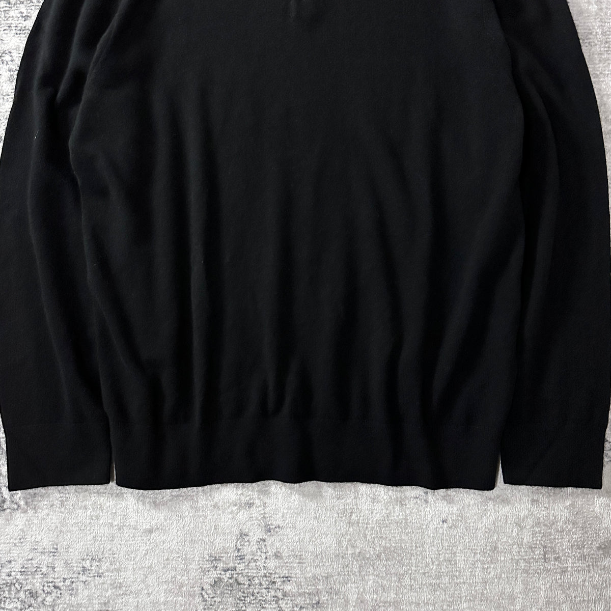 Quince Black 100% Cashmere Knit Polo Sweater Size XL