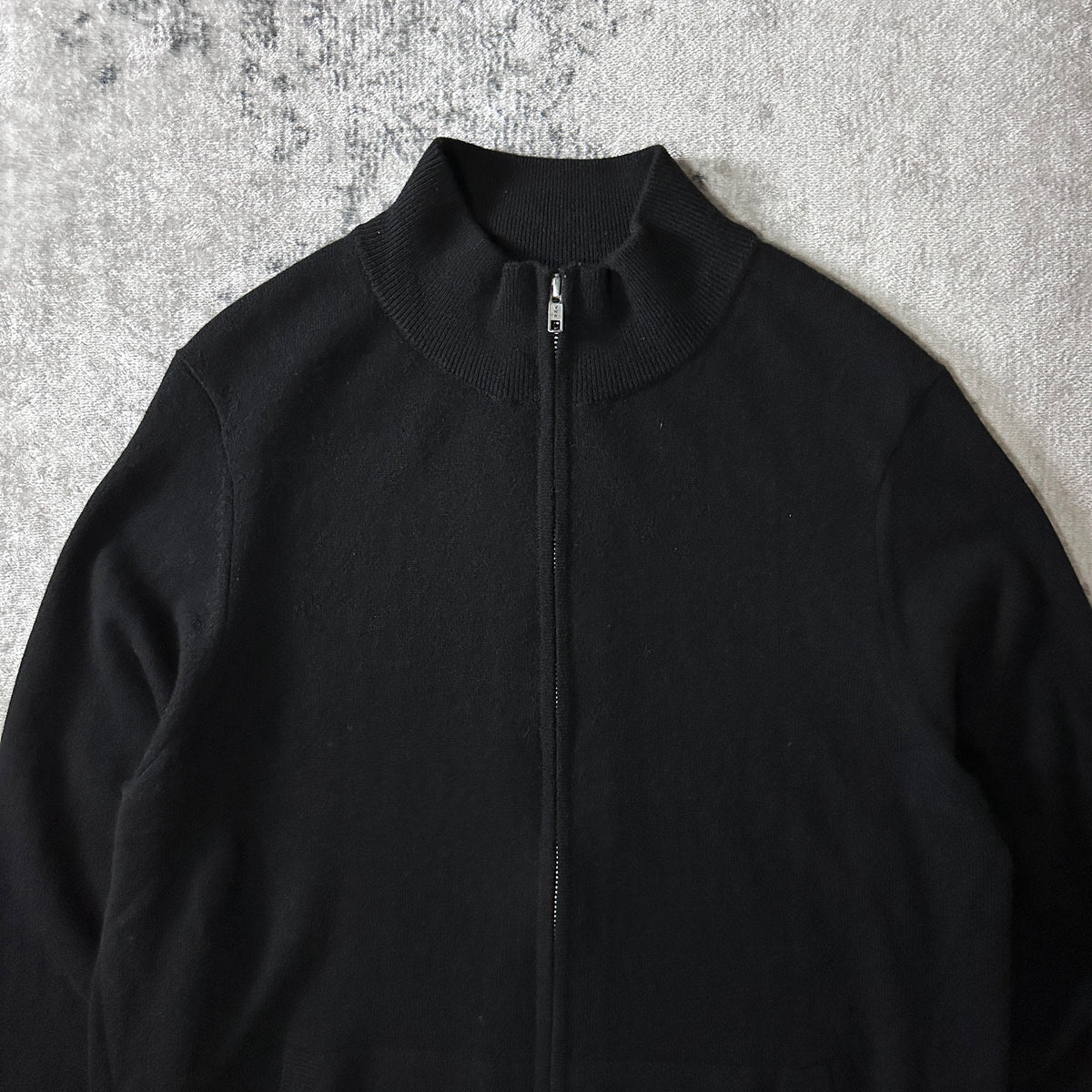Quince Black 100% Cashmere Full Zip Sweater Size L