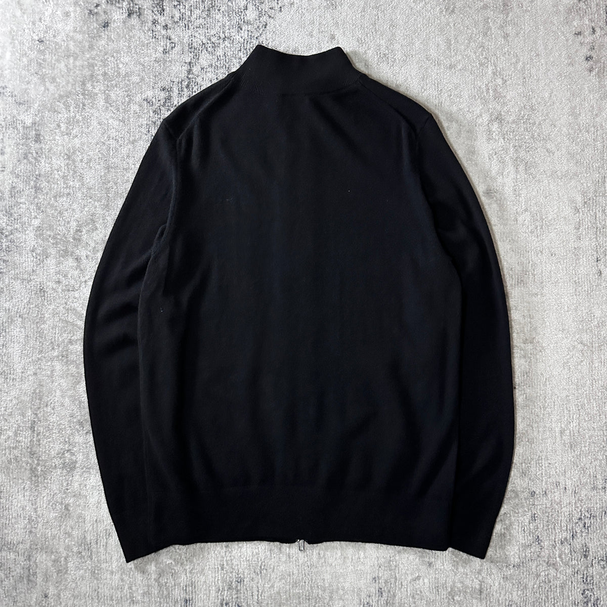 Quince Black 100% Cashmere Full Zip Sweater Size L