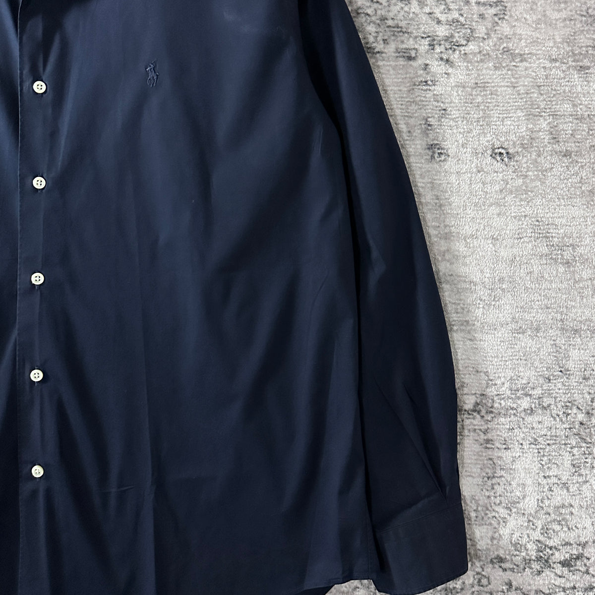 Polo by Ralph Lauren Marlowe Navy Cotton Long Sleeve Shirt Size L