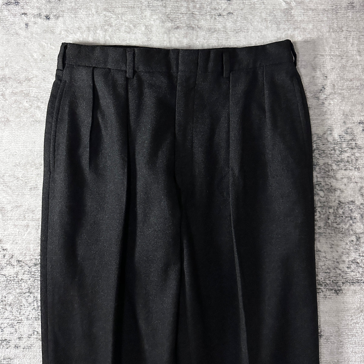 Polo by Ralph Lauren Black Pleated Trousers with Cuffs Made in USA