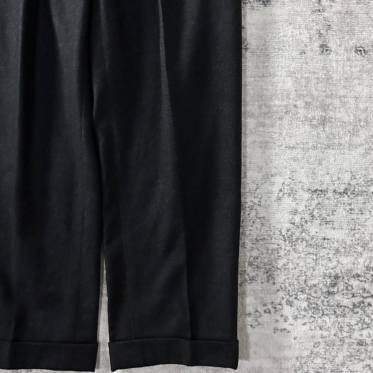 Polo by Ralph Lauren Black Pleated Trousers with Cuffs Made in USA