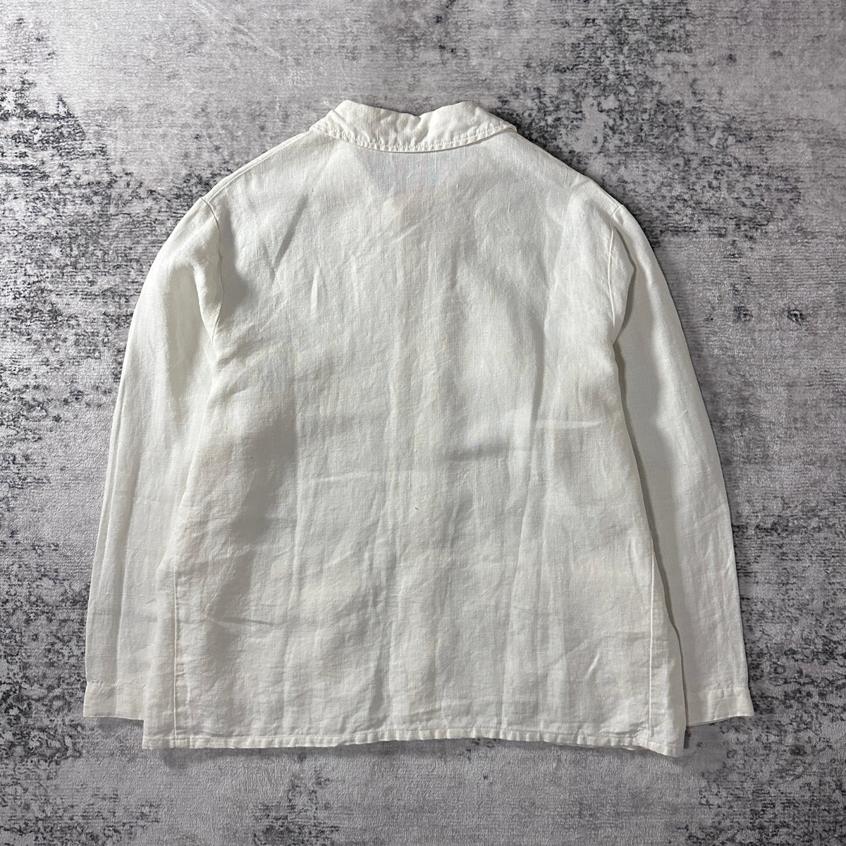 CP Shades White 100% Linen Coverall Jacket Size S (Runs Large)