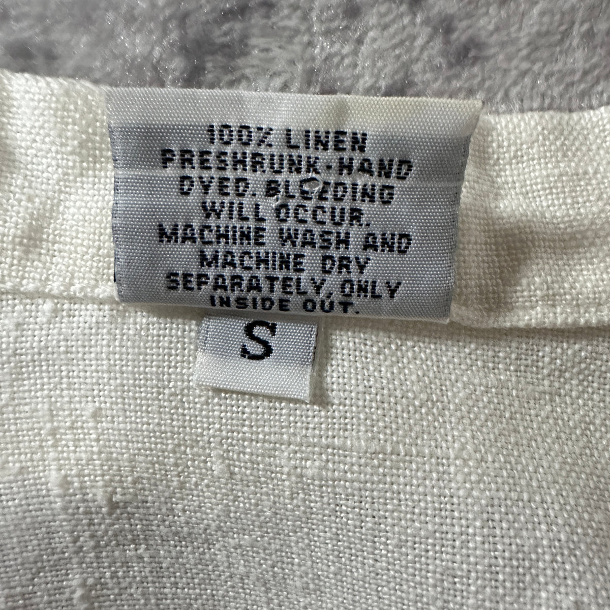 CP Shades White 100% Linen Coverall Jacket Size S (Runs Large)