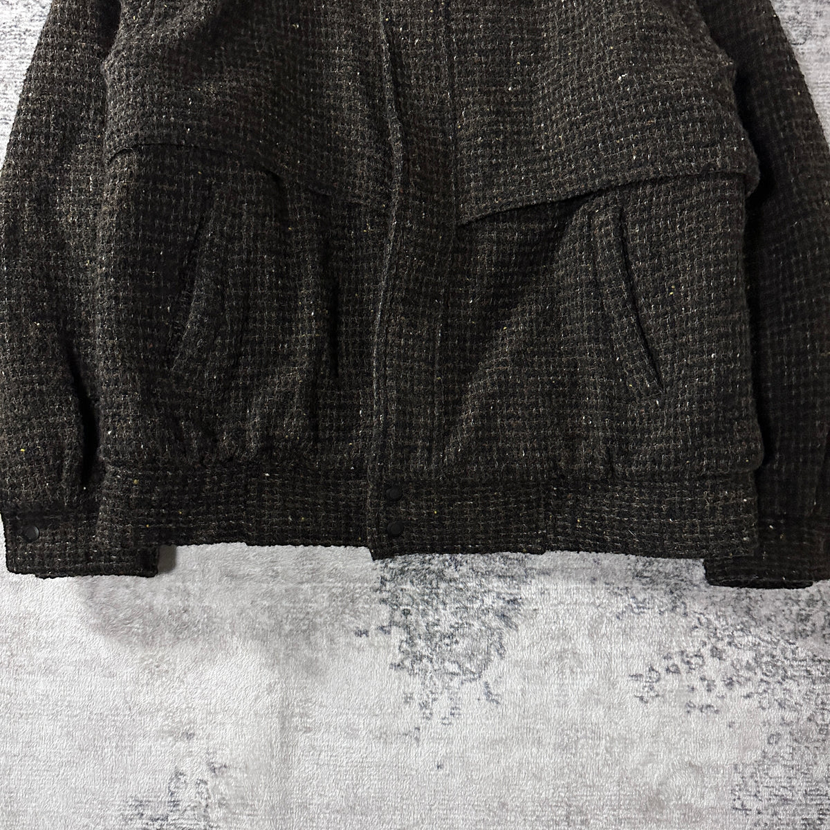 Members Only Brown Wool Tweed Blouson Size 42