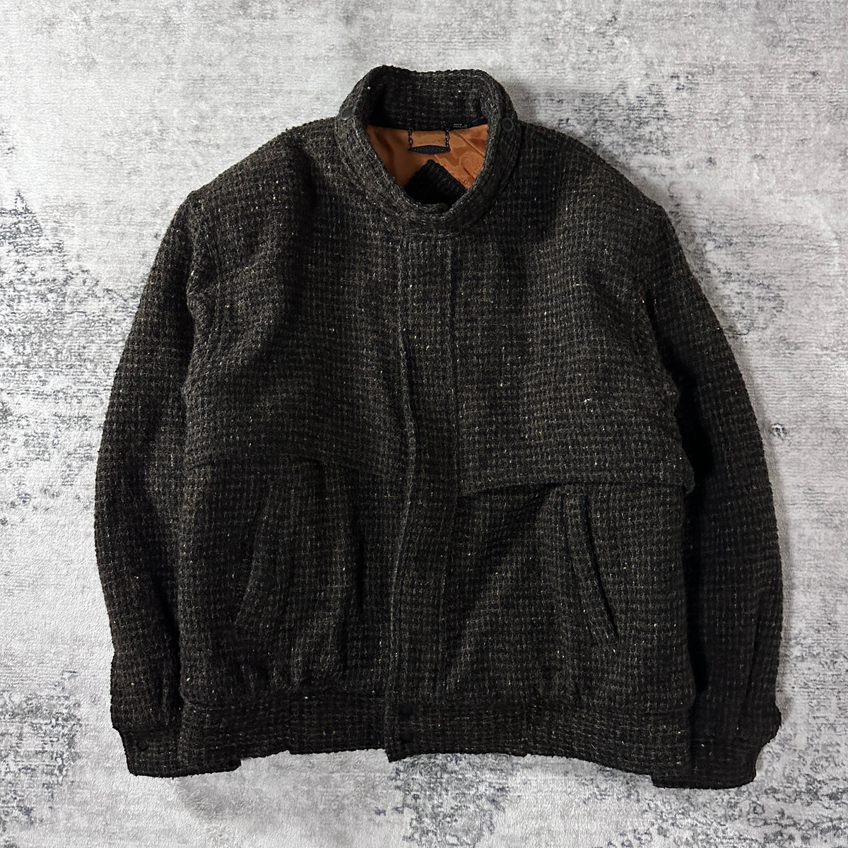 Members Only Brown Wool Tweed Blouson Size 42